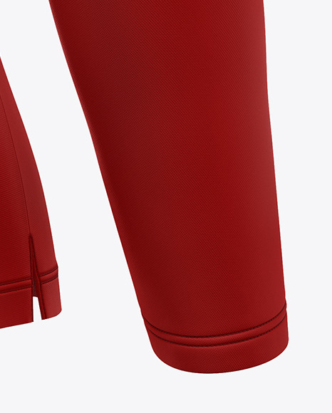 Women s Long Sleeve Polo Shirt Mockup PSD #7