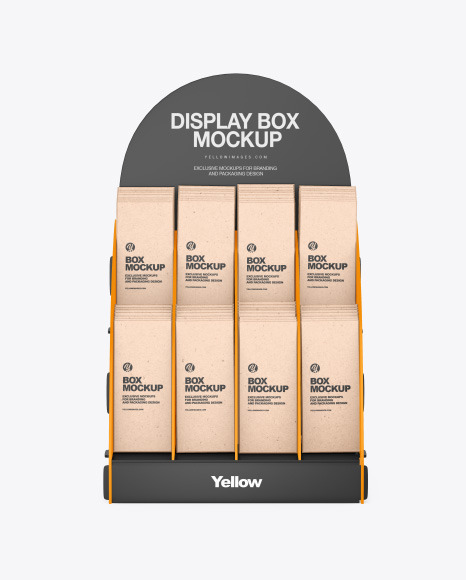 Display Box w  Boxes Mockup   Front View PSD #2