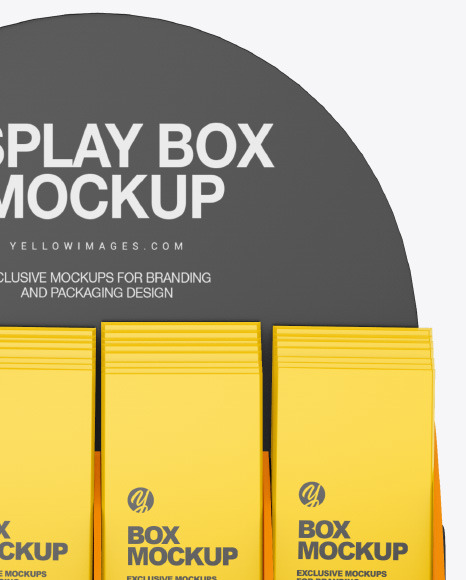 Display Box w  Boxes Mockup   Front View PSD #1
