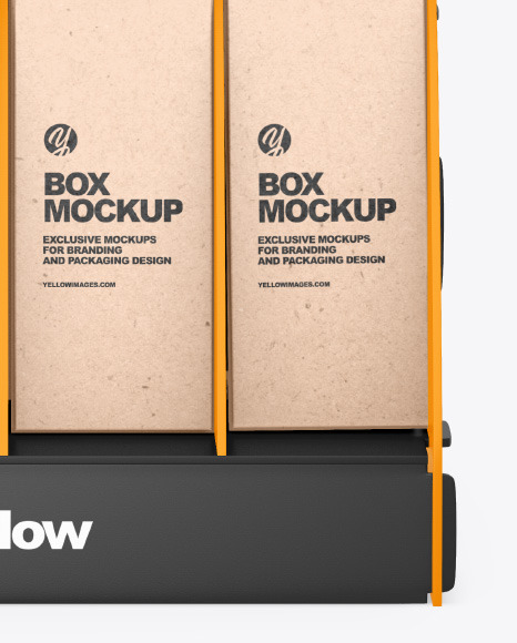 Display Box w  Boxes Mockup   Front View PSD #6