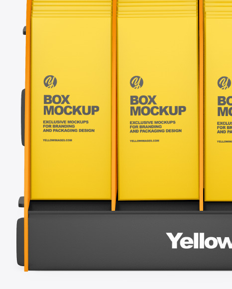 Display Box w  Boxes Mockup   Front View PSD #7