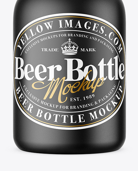 Ceramic Beer Bottle Mockup PSD #1