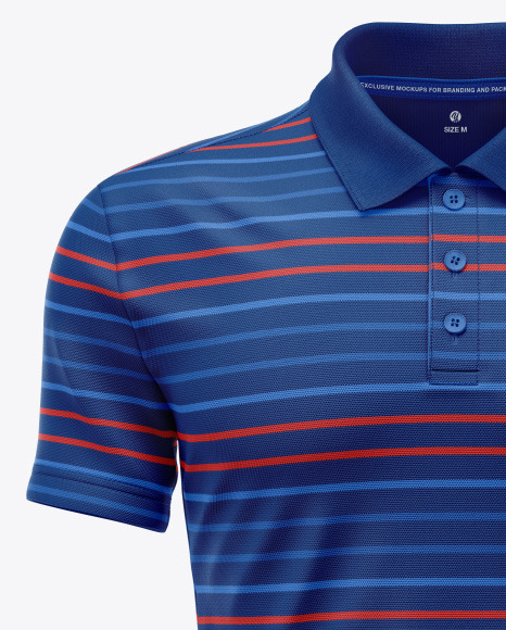 Men s Short Sleeve Polo Shirt Mockup PSD #5