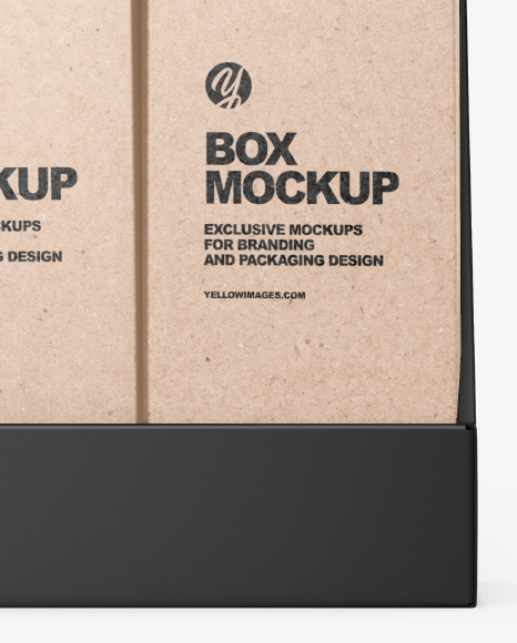 Display Box w  Boxes Mockup   Front View PSD #6