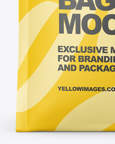 Matte Coffee Bag Mockup   Front View PSD #1