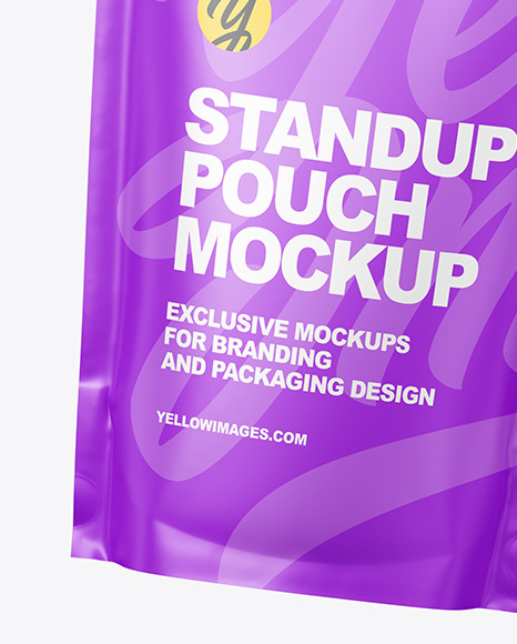 Matte Stand up Pouch in a Hand Mockup PSD #2