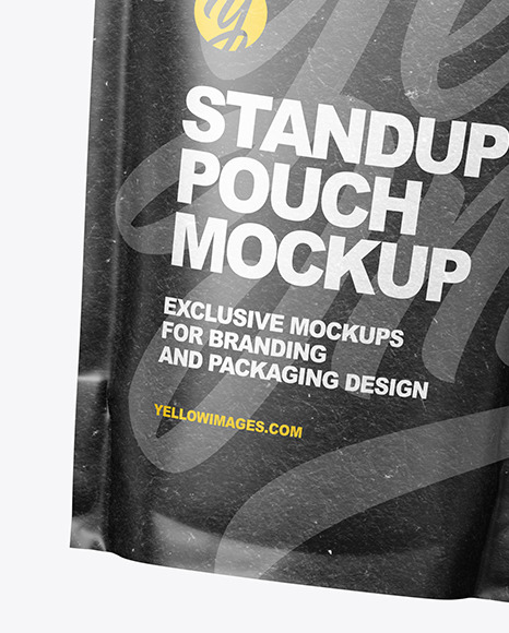 Kraft Stand up Pouch in a Hand Mockup PSD #7