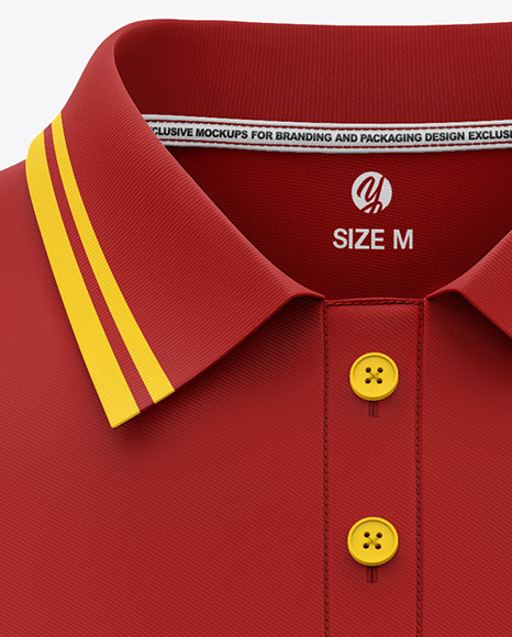 Women s Long Sleeve Polo Shirt Mockup PSD #1