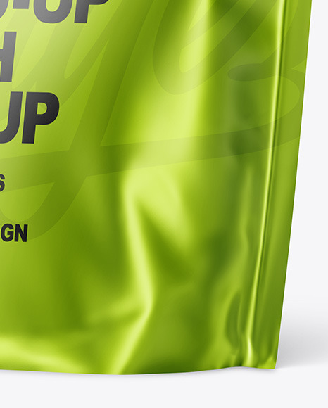 Metallic Stand up Pouch Mockup PSD #6