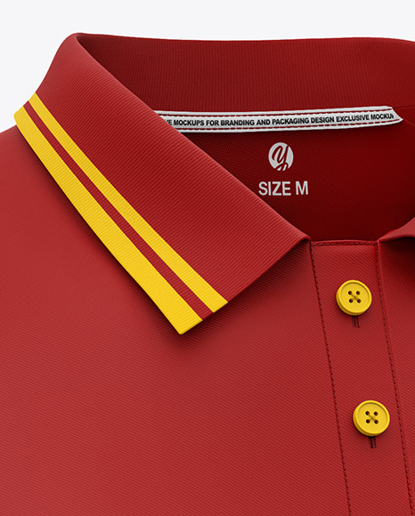 Women s Long Sleeve Polo Shirt Mockup PSD #1