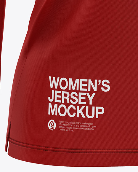 Women s Long Sleeve Polo Shirt Mockup PSD #5
