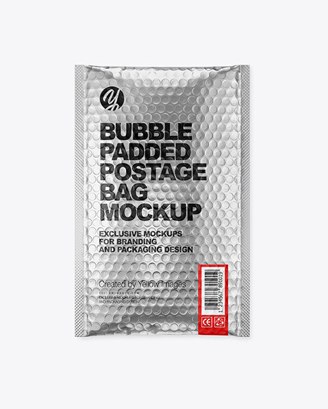 Metallic Postage Bag Mockup