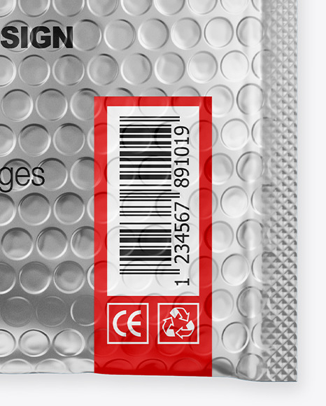 Metallic Postage Bag Mockup PSD #1