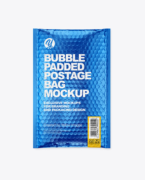 Metallic Postage Bag Mockup PSD #6