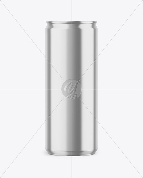 330ml Glossy Metallic Drink Can Mockup PSD #3