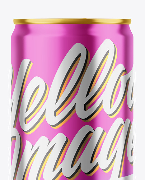 330ml Glossy Metallic Drink Can Mockup PSD #7