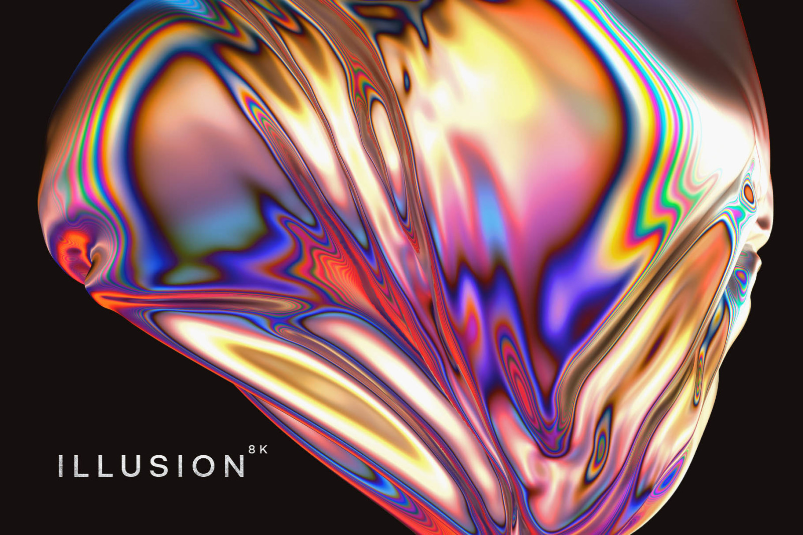 Illusion 8K: Distortion Textures on Yellow Images Creative Store