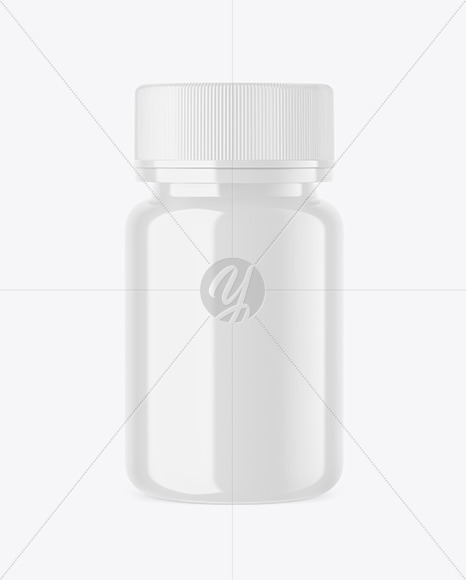 Glossy Pills Bottle Mockup PSD #3