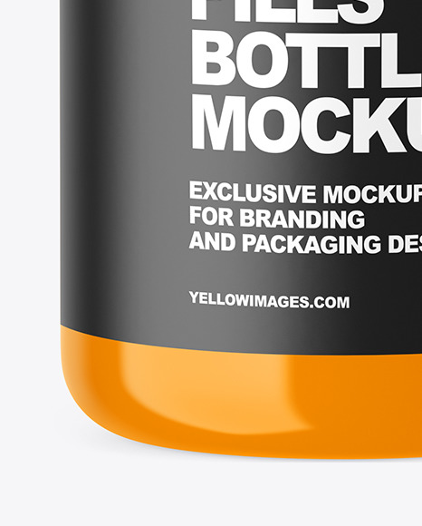 Glossy Pills Bottle Mockup PSD #6