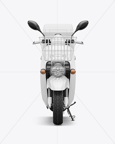 Delivery Scooter Mockup   Front View PSD #3