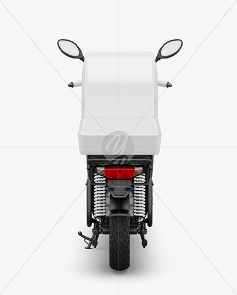 Delivery Scooter Mockup   Back View PSD #3