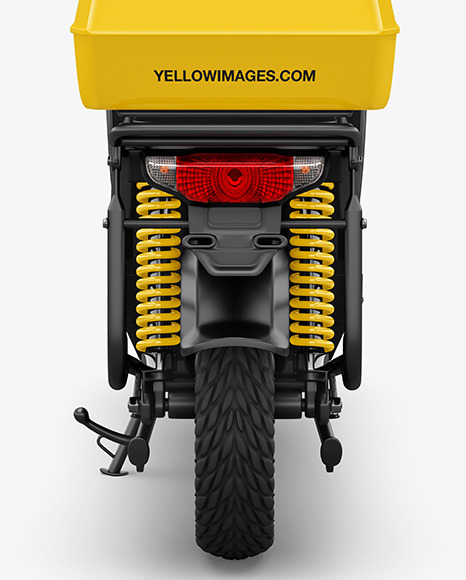 Delivery Scooter Mockup   Back View PSD #2