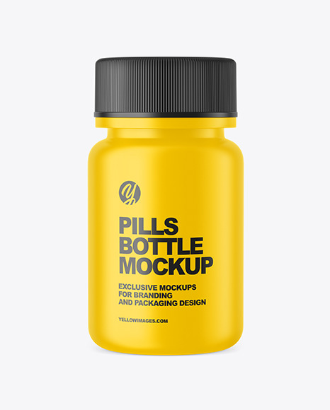 Matte Pills Bottle Mockup PSD #2