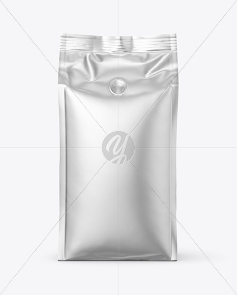 Metallic Coffee Bag Mockup   Front View PSD #3