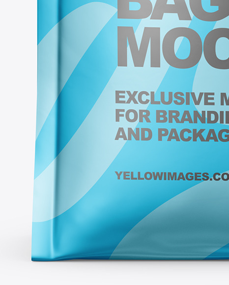Metallic Coffee Bag Mockup   Front View PSD #1