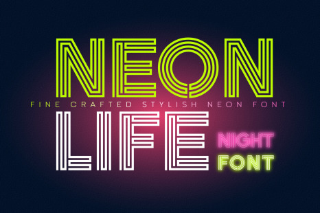 NeonLife Decorative Neon Font