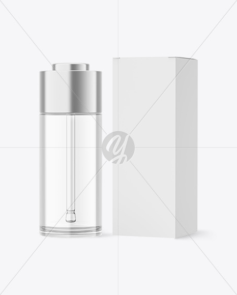Glass Dropper Bottle with Box Mockup PSD #3