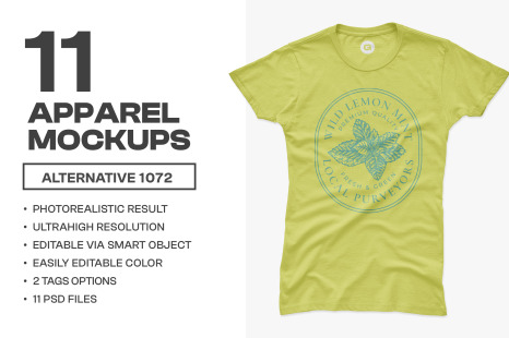 Alternative Women Basic Tee Mockups