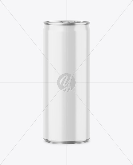 250ml Metallic Drink Can w  Glossy Finish Mockup PSD #3