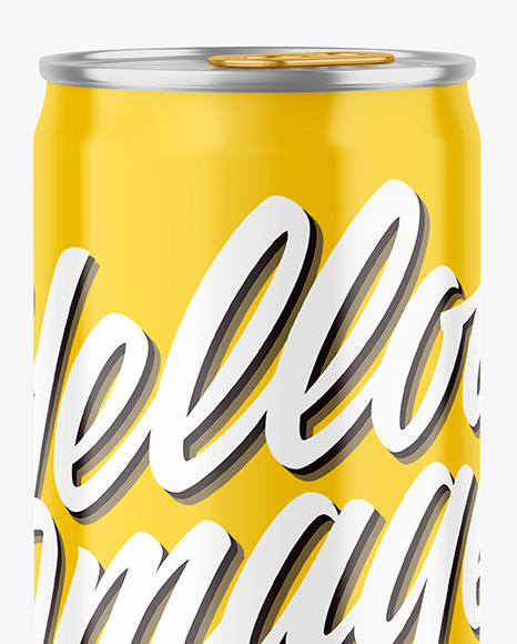 250ml Metallic Drink Can w  Glossy Finish Mockup PSD #7