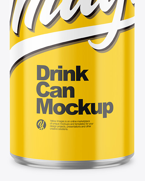 250ml Metallic Drink Can w  Glossy Finish Mockup PSD #5