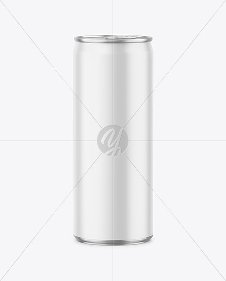 250ml Metallic Drink Can w  Matte Finish Mockup PSD #3