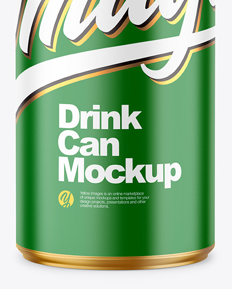 250ml Metallic Drink Can w  Matte Finish Mockup PSD #6