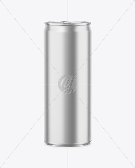250ml Matte Metallic Drink Can Mockup PSD #3