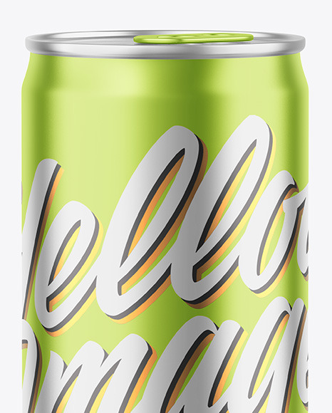 250ml Matte Metallic Drink Can Mockup PSD #7
