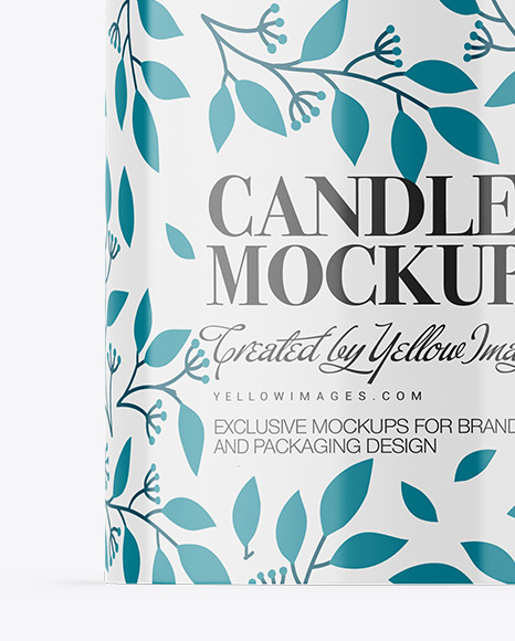 Glossy Candle w  Textured Box Mockup PSD #6