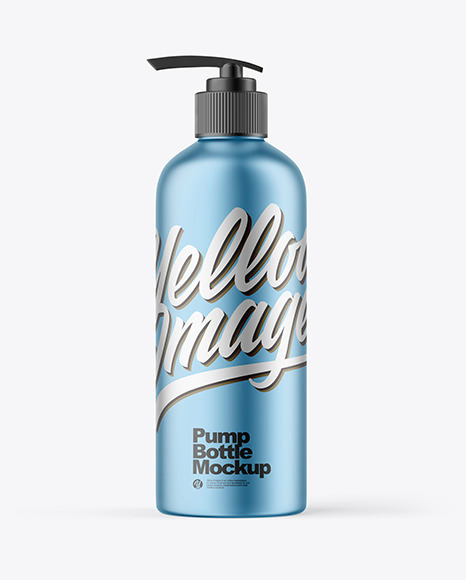 Metallic Pump Bottle Mockup
