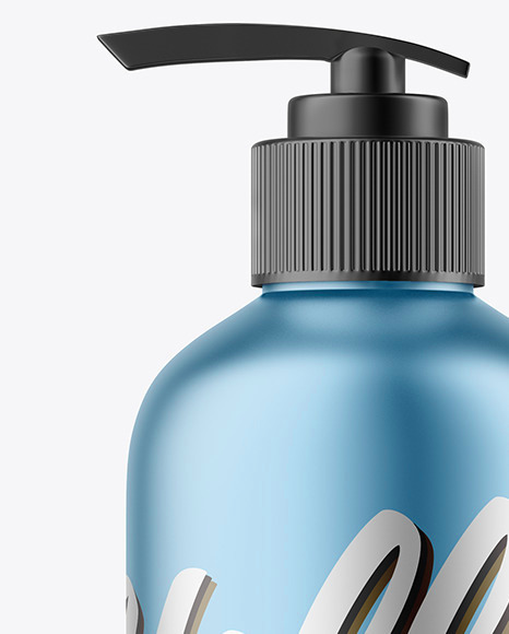 Metallic Pump Bottle Mockup PSD #2