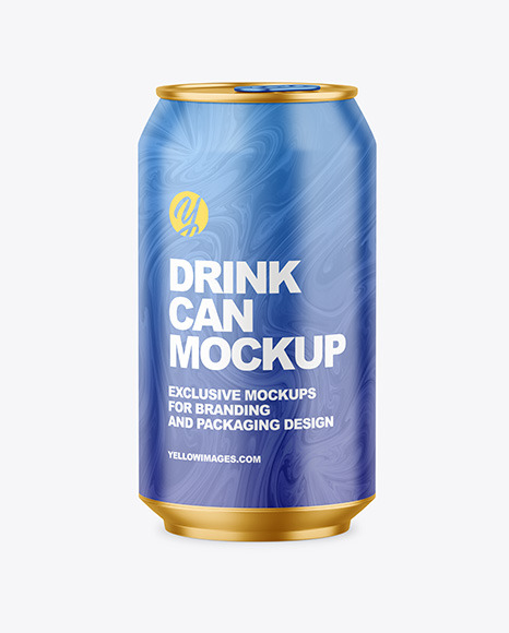 330ml Metallic Drink Can w  Matte Finish Mockup PSD #2