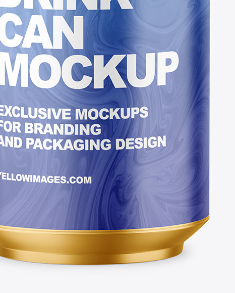 330ml Metallic Drink Can w  Matte Finish Mockup PSD #6
