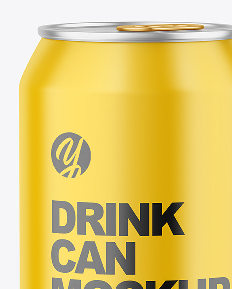 330ml Metallic Drink Can w  Matte Finish Mockup PSD #7