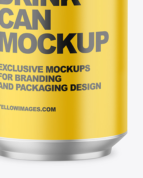 330ml Metallic Drink Can w  Matte Finish Mockup PSD #5
