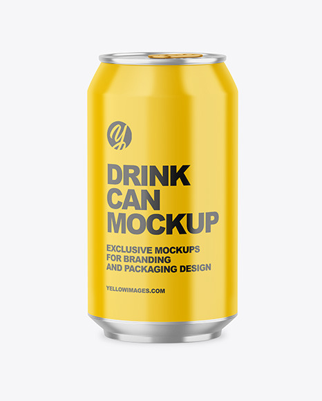 330ml Metallic Drink Can w/ Glossy Finish Mockup