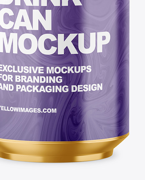 330ml Metallic Drink Can w  Glossy Finish Mockup PSD #6