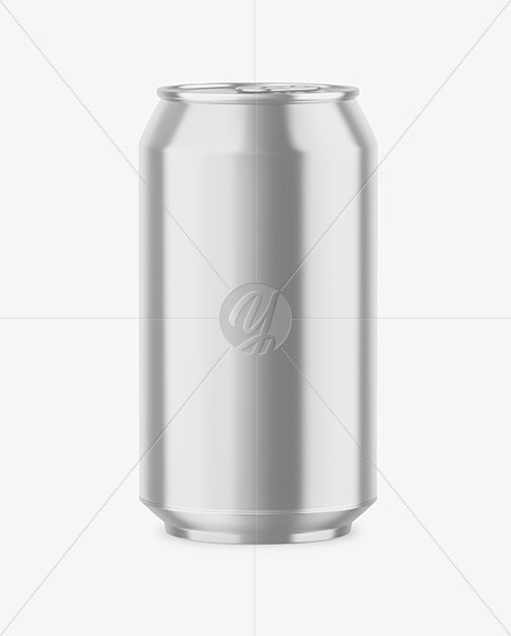 330ml Glossy Metallic Drink Can Mockup PSD #3
