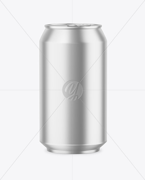 330ml Matte Metallic Drink Can Mockup PSD #3